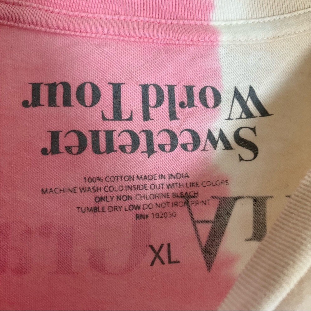 ARIANA GRANDE Sweetener Thank U Next World Tour SWT Split Color T-Shirt XL NEW - Picture 10 of 10